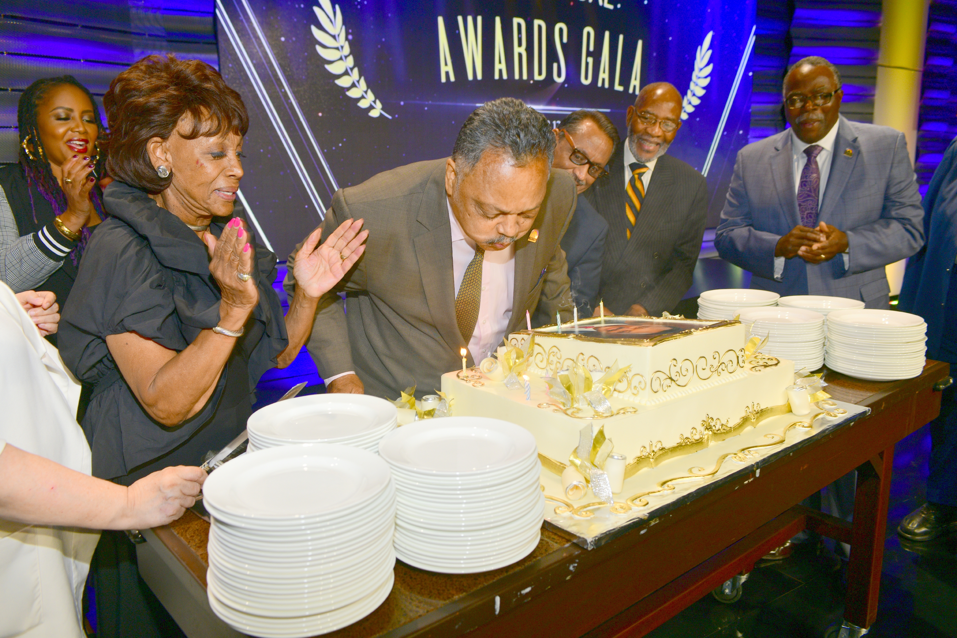 Awards Gala cake ceremony with Rev. Jackson